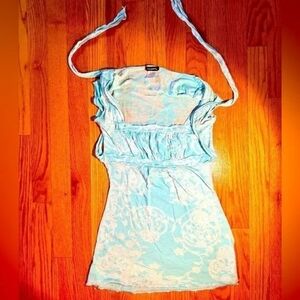 Eyeshadow Square Neckline Floral Babydoll Style Top